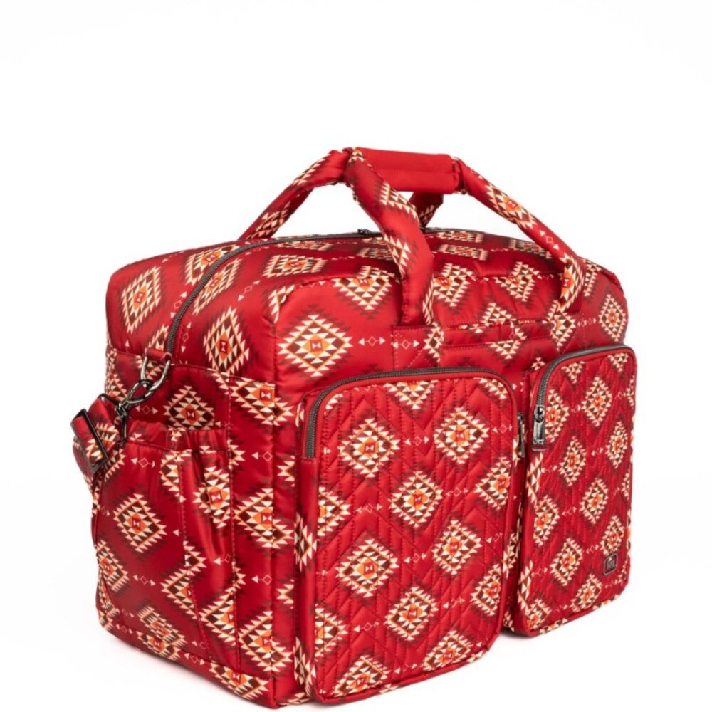 Lug Guild Collection Classic Drifter Duffel Crystal Honeycomb Red